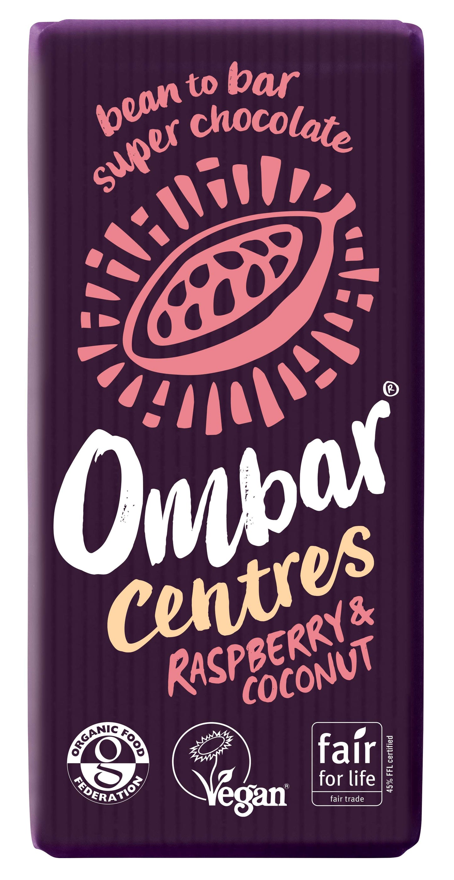 10 x Ombar Centres Raspberry & Coconut - 70g