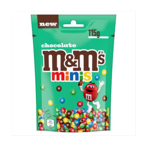 12 x M&Ms Minis Milk Chocolate Bites Pouch Bag 115G