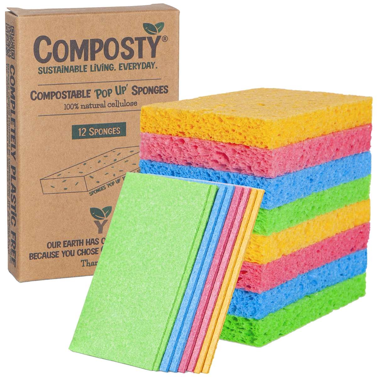 Composty Magic 'Pop-Up' Sponges - 12pc