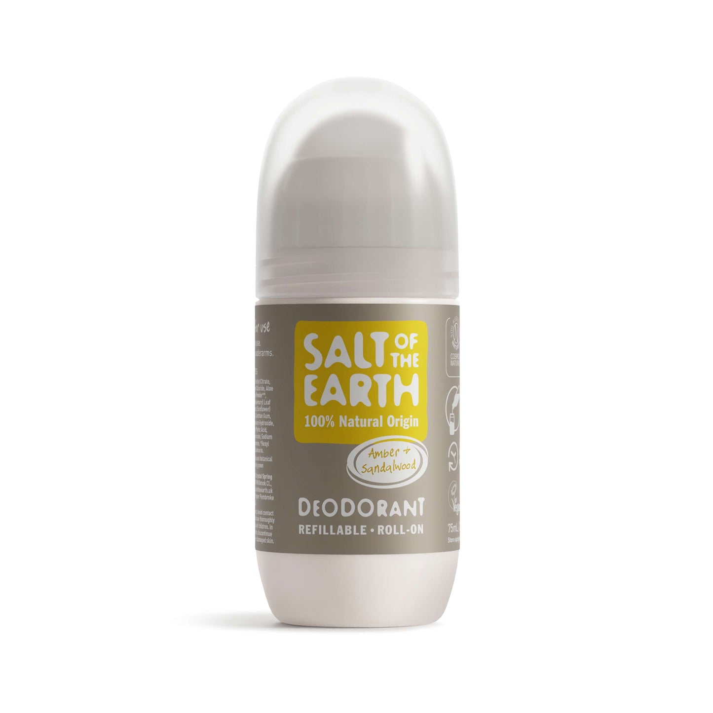 Salt of the Earth Deo Rollon - Amber & Sandalwood - 75ml