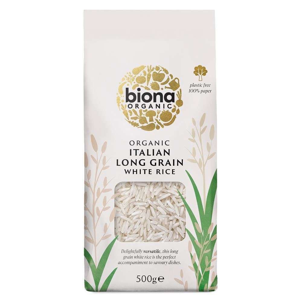 Biona Long Grain Italian White Rice Organic - 500g