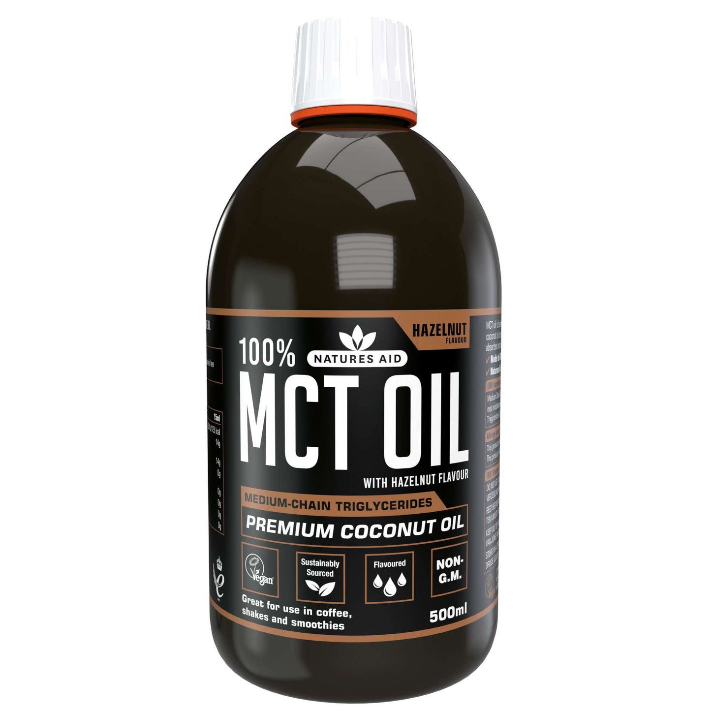 Natures Aid 100% MCT Oil Hazelnut - 500ml