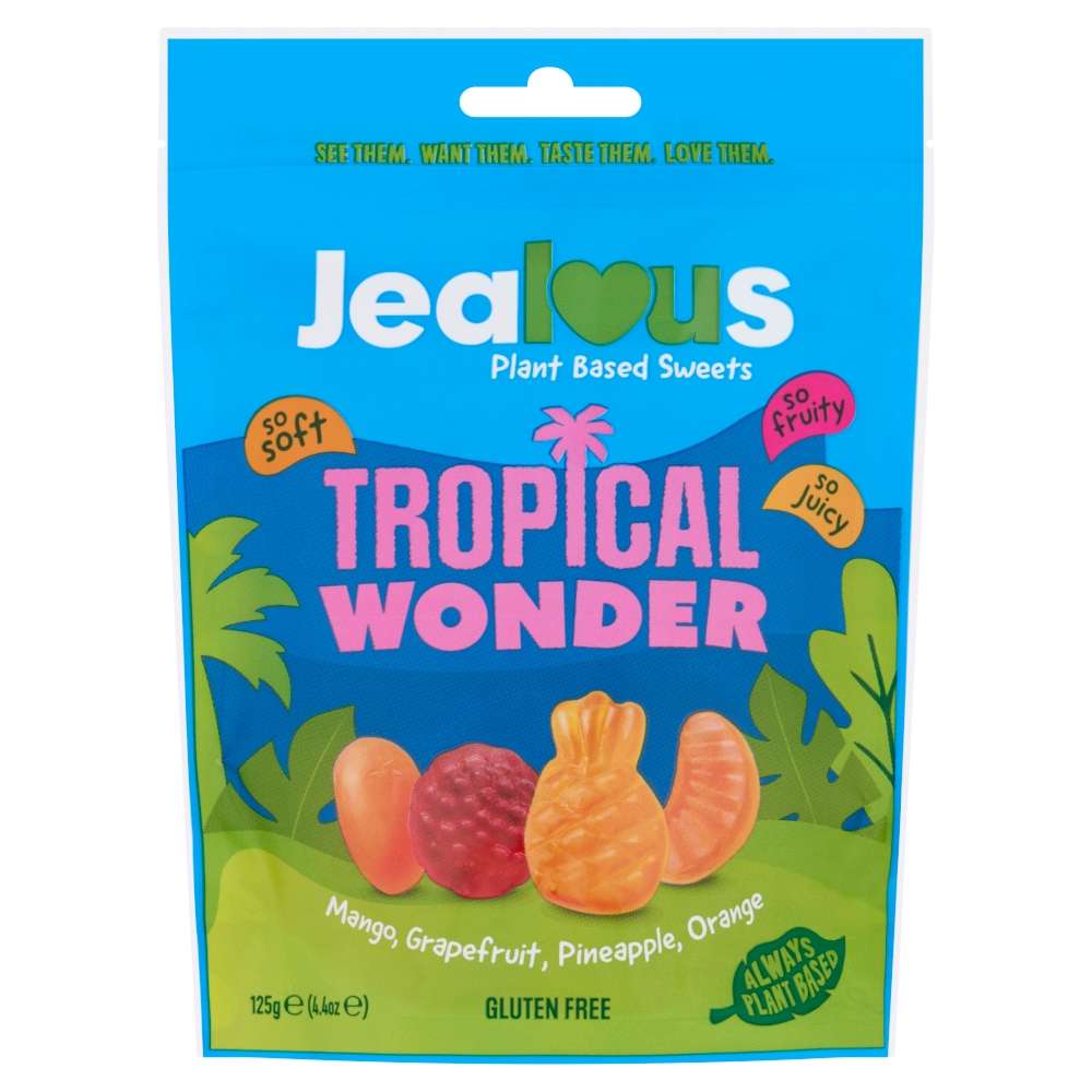 10 x Jealous Sweets Tropical Wonder Share Bag - 125g