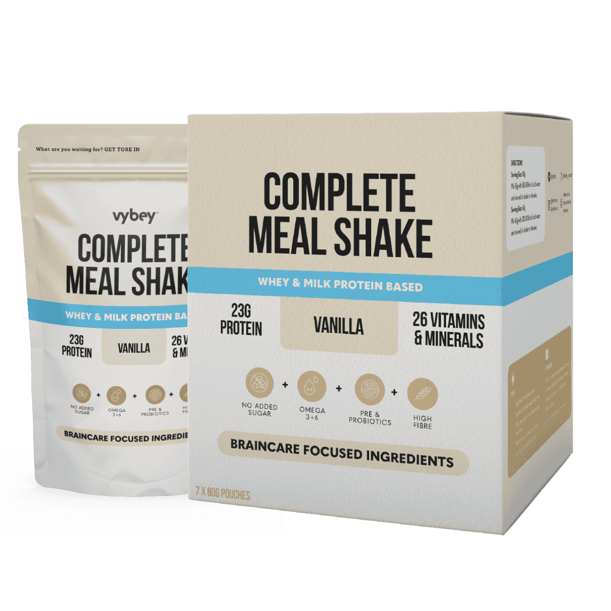 Vybey Complete Meal Powder - Vanilla - 7x80g
