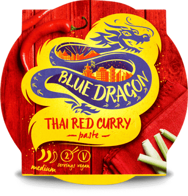 6 x Blue Dragon Thai Red Curry Paste - 170g