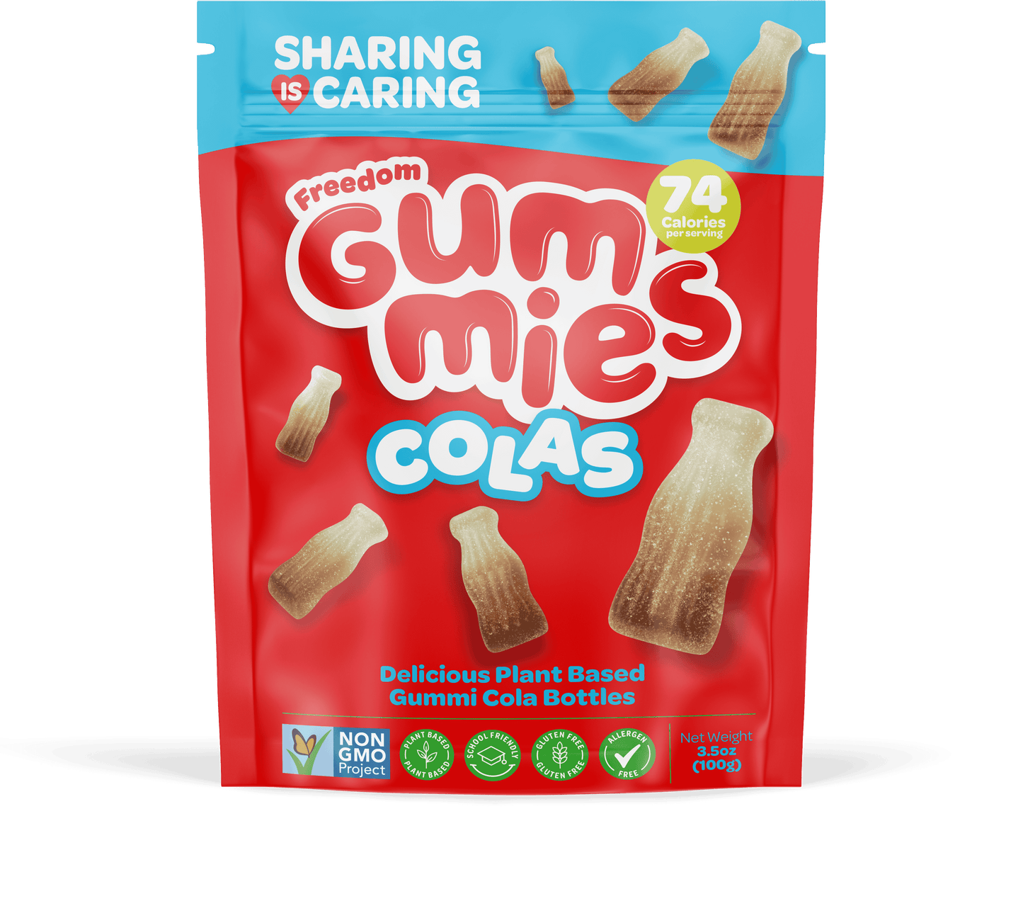 10 x Freedom Gummies Cola - 100g