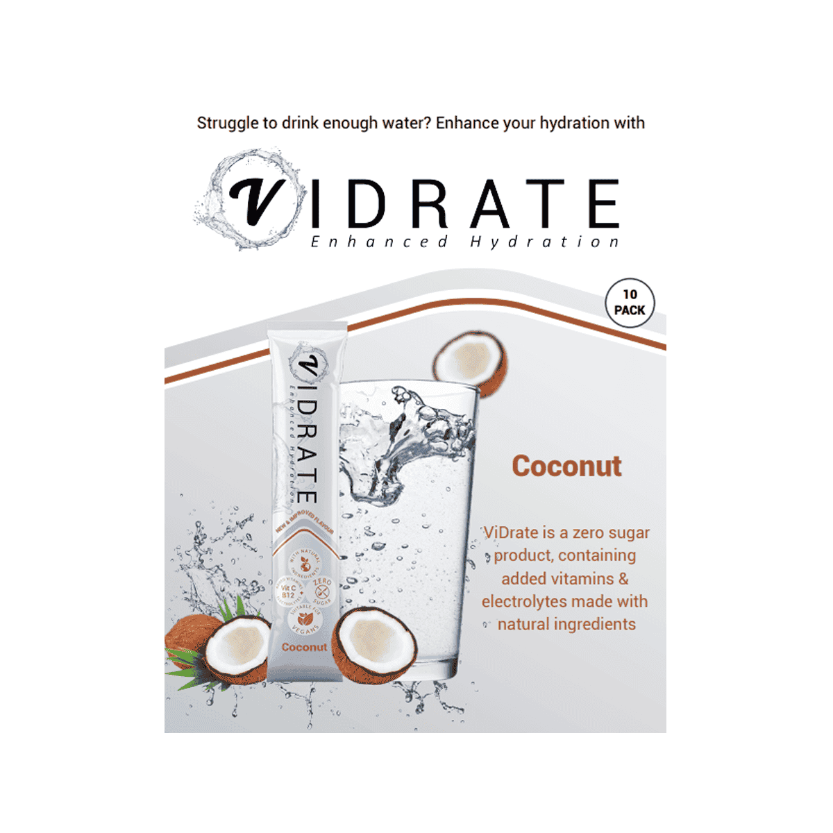 ViDrate Coconut SRDU - 10x3g