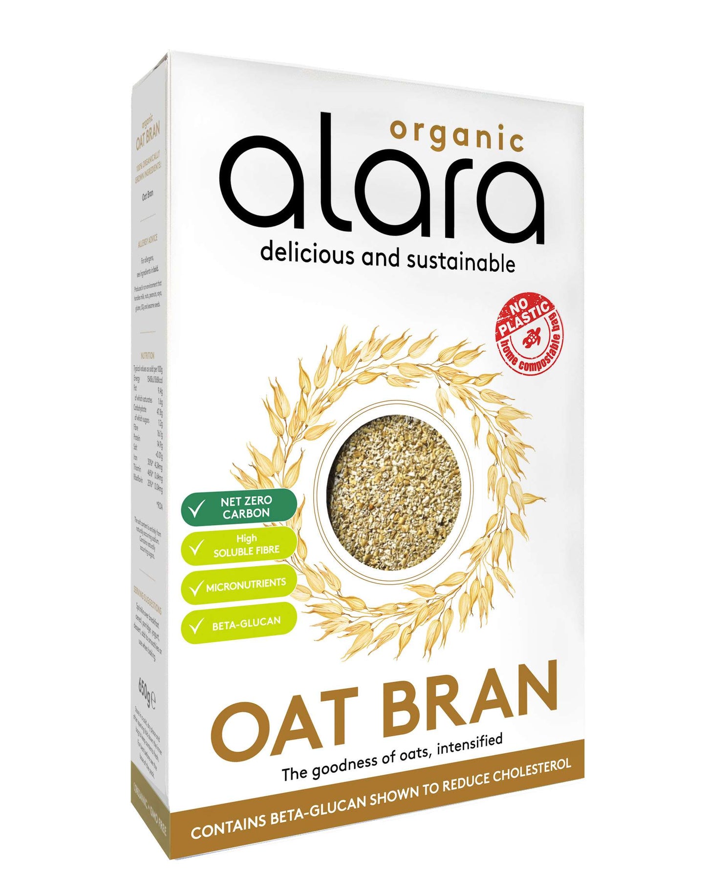 Alara Org Oat Bran - 650g