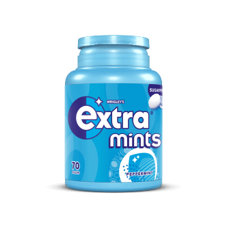 6 X Extra Mints Peppermint Bottle 70 Pc