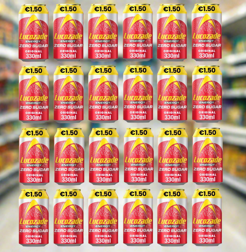24 x Lucozade Zero Original Can - 330Ml