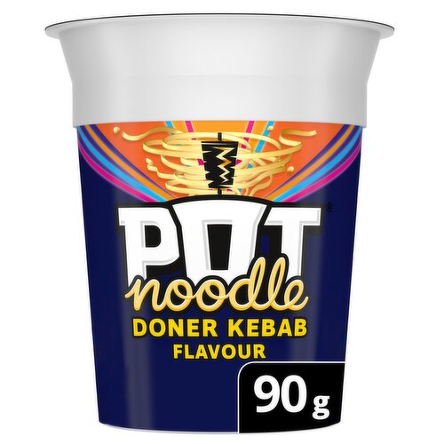 12 x Pot Noodle Standard Snack Pot Doner Kebab 90 G