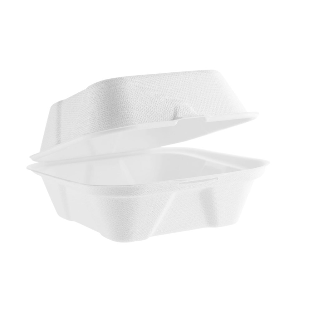 D2E Bagasse Compostable Burger Box 6Inch