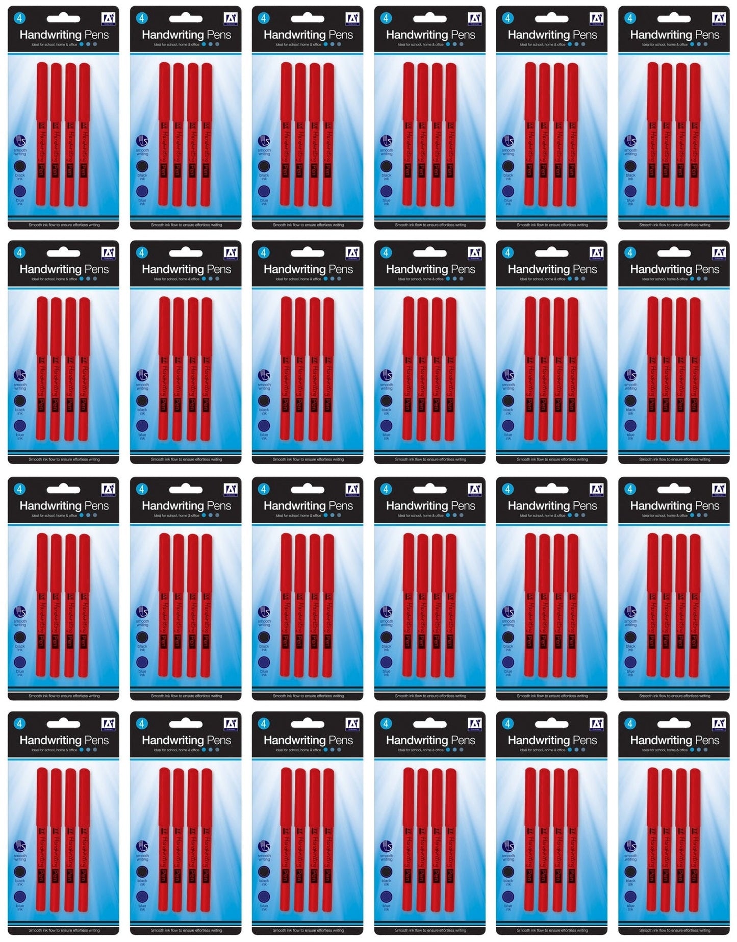24 x Stat 4 Handwriting Pens Blue/Blk