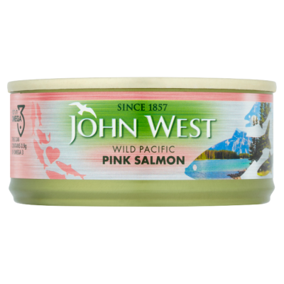 24 x John West Wild Pacific Pink Salmon 105G