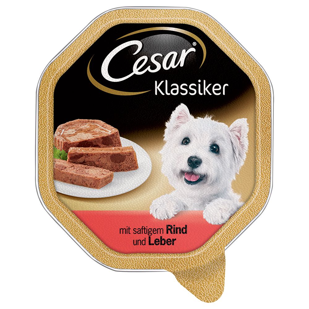 14 x Cesar Classic Terrine Dog Food Tray Chicken & Turkey In Loaf 150G