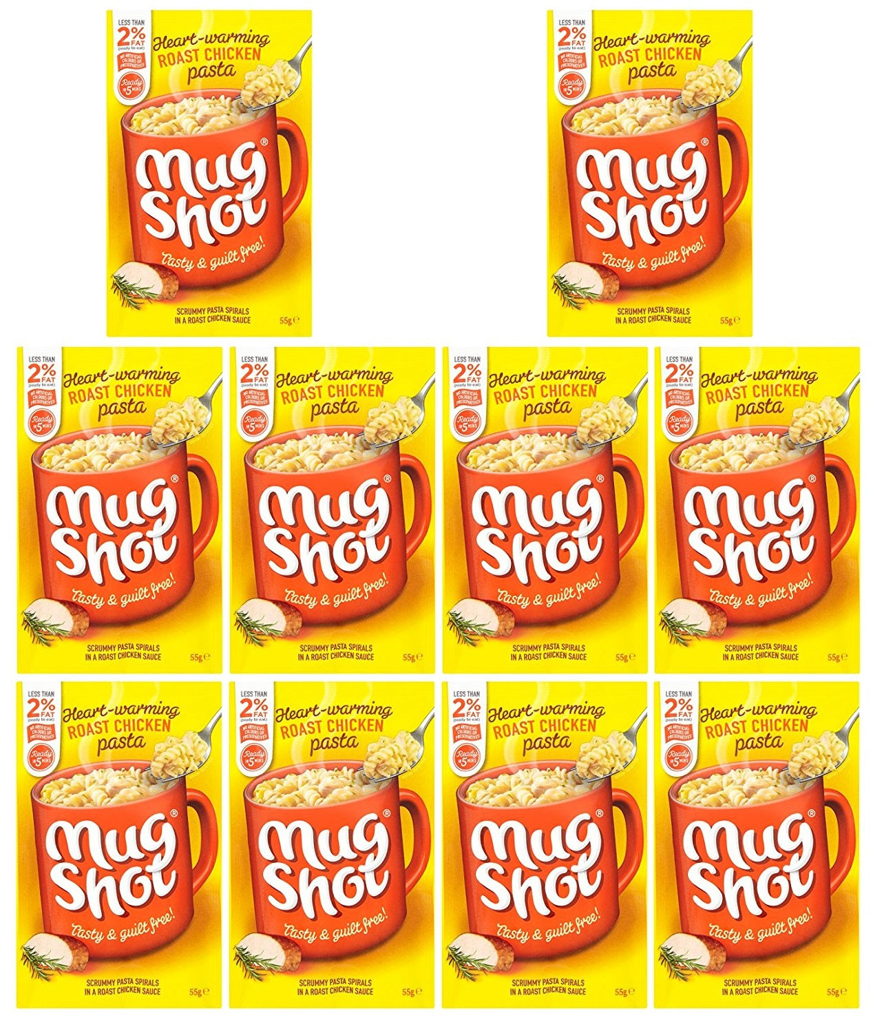 10 x Mug Shot Flavoursome Roast Chicken Pasta 55G