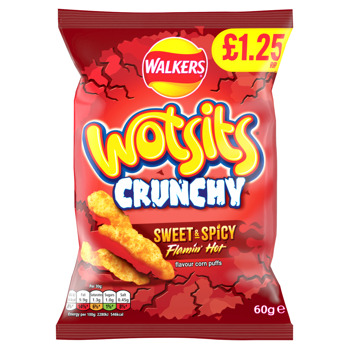 15 x Wotsits Crunchy Sweet & Spicy - 60GM