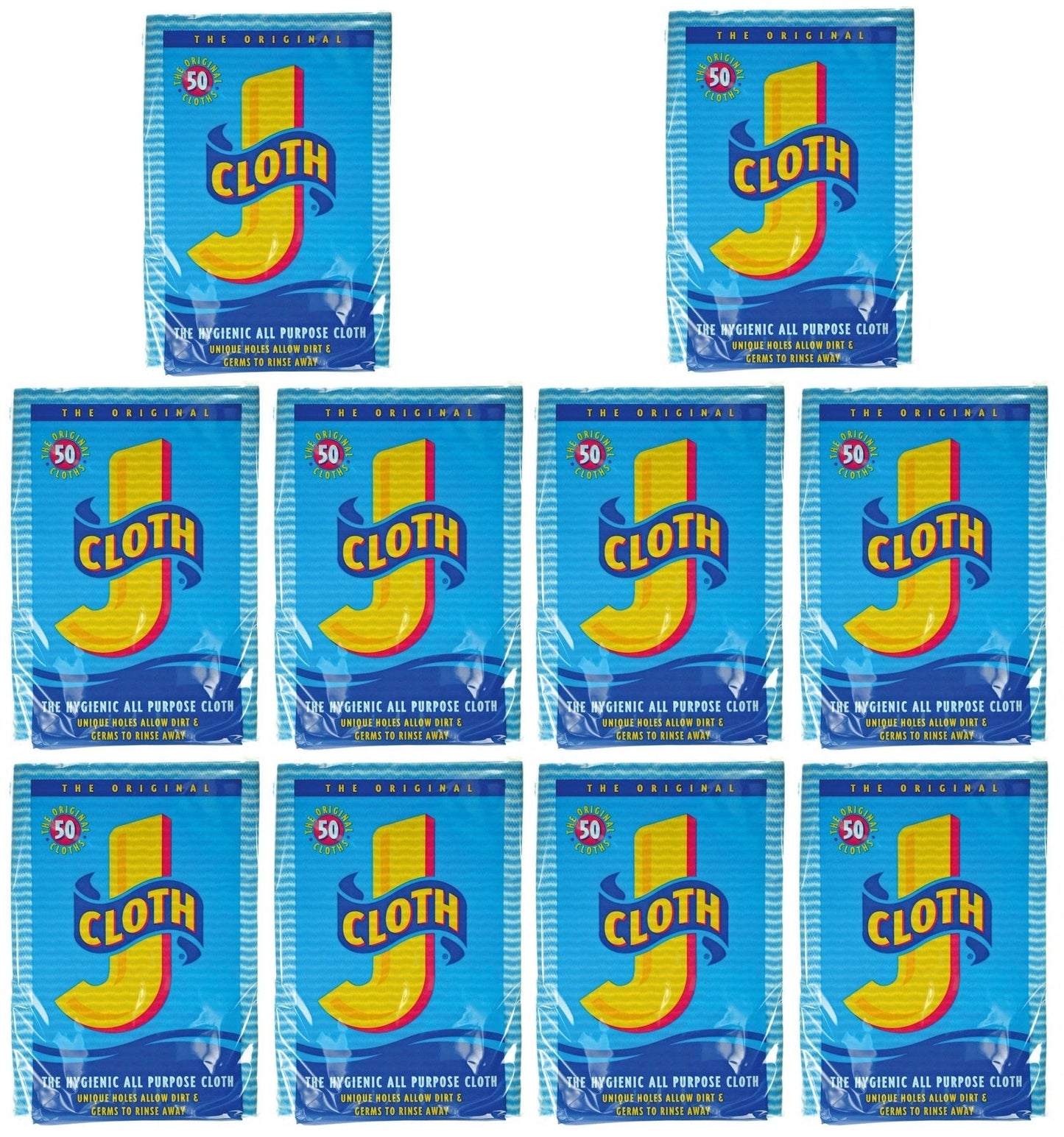 10 x J Cloth Standard 50Pk 10