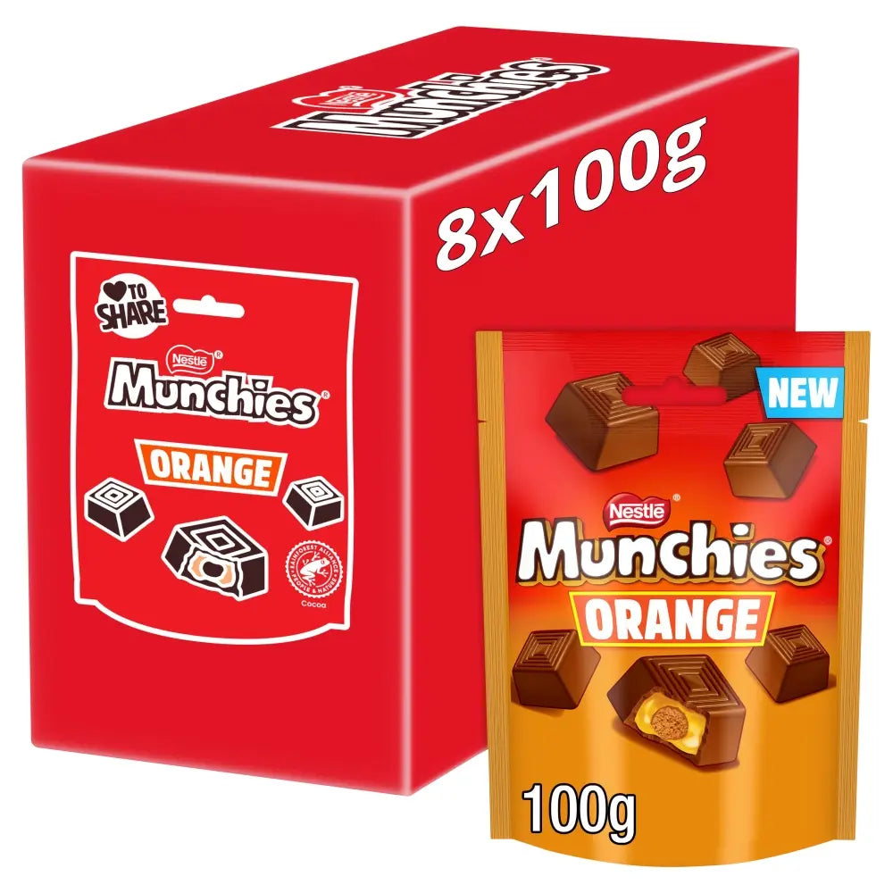 8 x Munchies Orange Sharing Bag - 100GM
