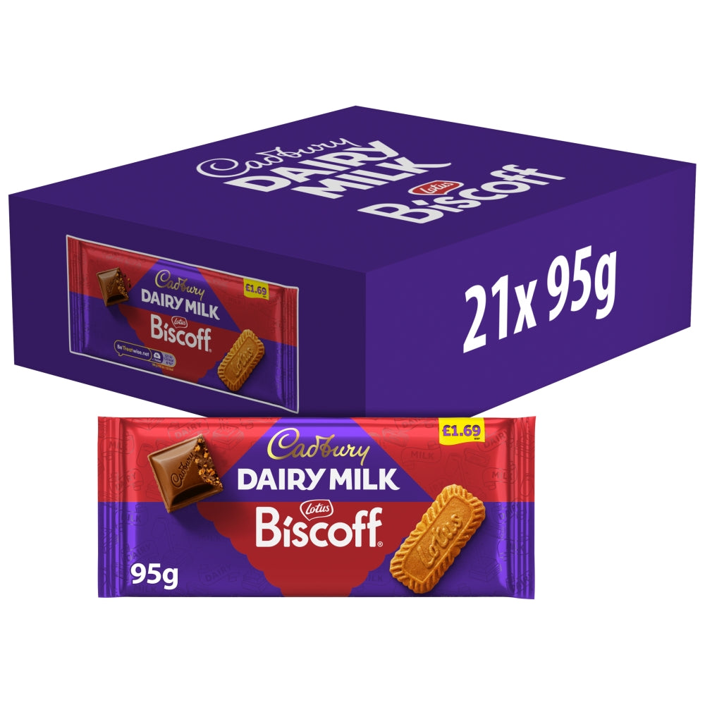 21 x Cadbury Dairy Milk Biscoff Large Bar - 95GM