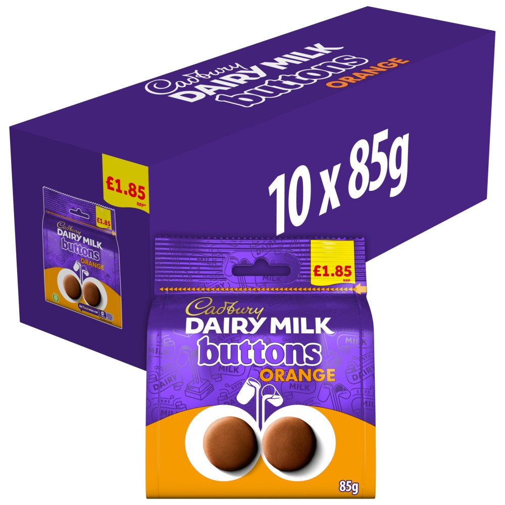 10 x Cadbury Orange Buttons - 85GM