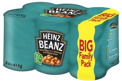 4 x Heinz Baked Beans 6Pk - 415G