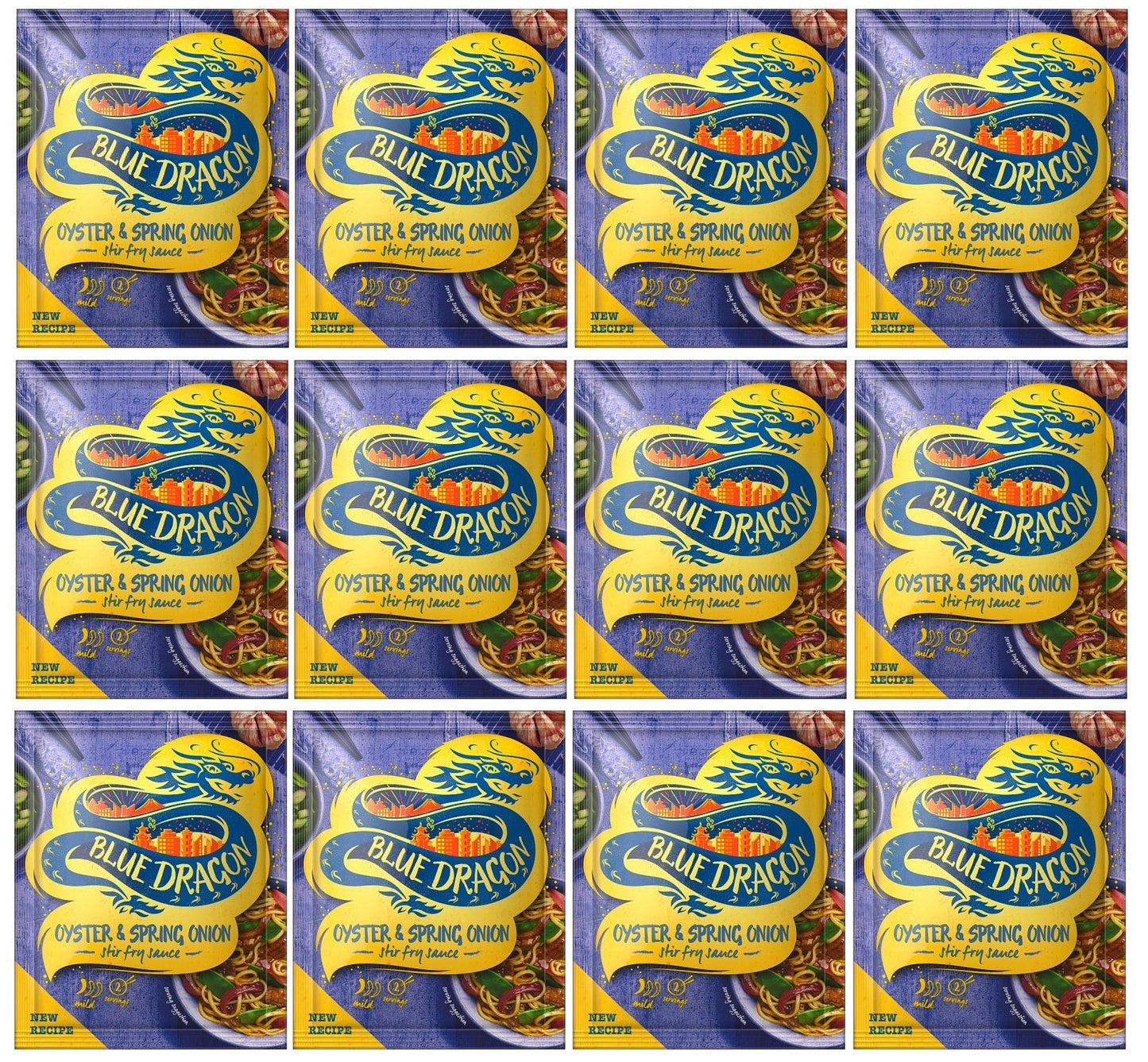 12 x Blue Dragon Oyster & Spring Onion Stir Fry Sauce 120G