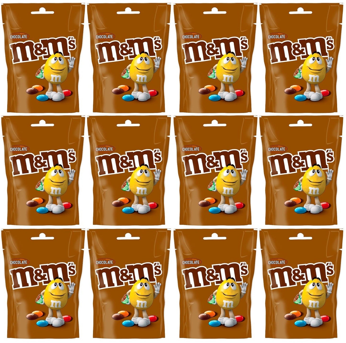 12 x M&M's Chocolate Pouch Bag 125G
