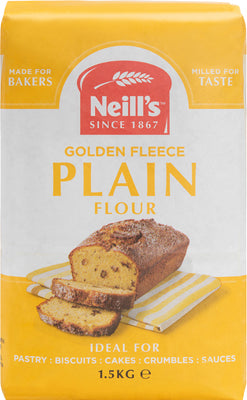 10 x Neills Golden Fleece Plain Flour 1.5Kg