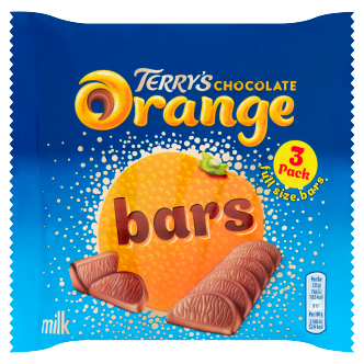 12 x Terrys Chocolate Orange Milk 3 Bars Pack 105Gm