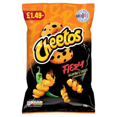 12 x Cheetos Twisted Fiery Jalapeno & Cheese - 70GM