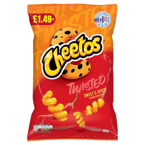 12 x Cheetos Twisted Sweet & Spicy - 85GM