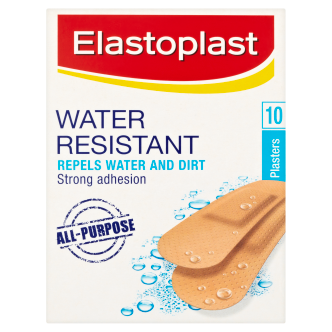 10 x Elastoplast Water Resist Plasters 10 Pack