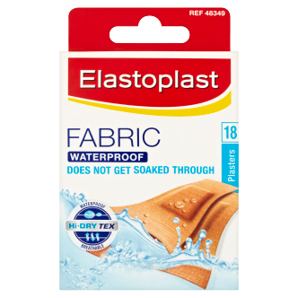 10 x Elastoplast Fabric Waterproof Plasters 18 Pack