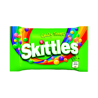 36 x Skittles Crazy Sours Bag 45Gm
