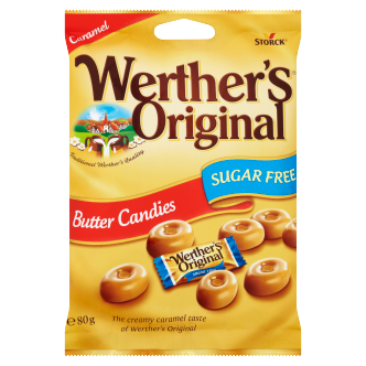18 x Werthers Original Sugar Free Butter Candy Bag 80Gm