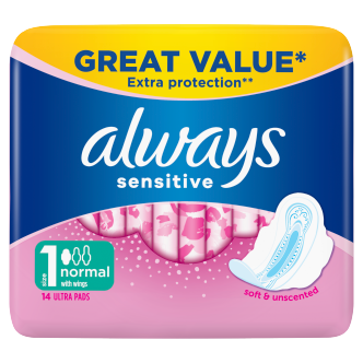 8 x Always Sensitive Normal Plus - 14 Pack