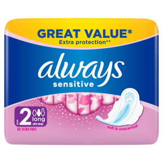 8 x Always Sensitive Long Plus - 12 Pack