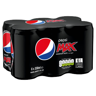 4 x Pepsi Max Cans 6 Pack 6X330Ml