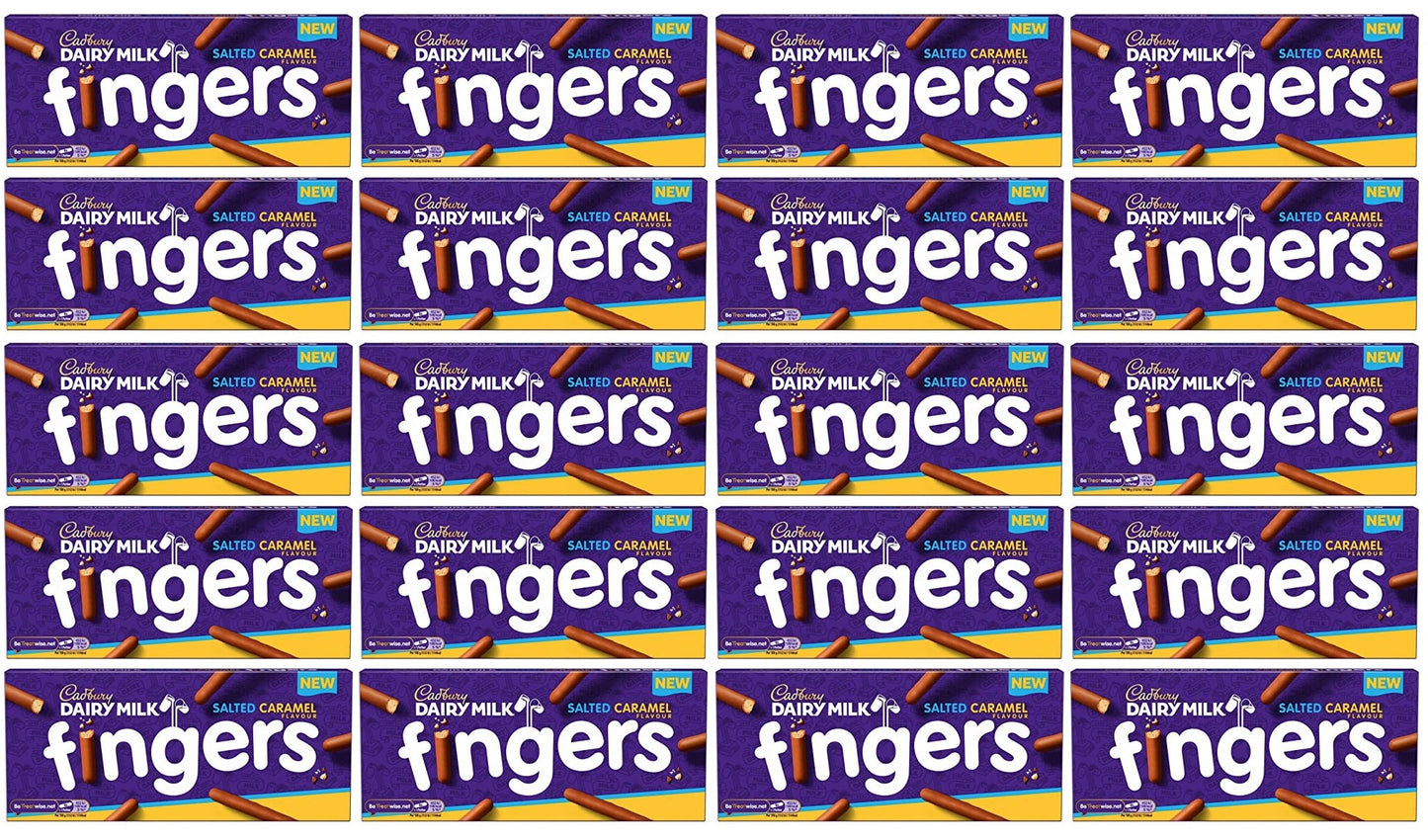 20 x Cadbury Dairy Milk Fingers Salted Caramel Flavour 114G