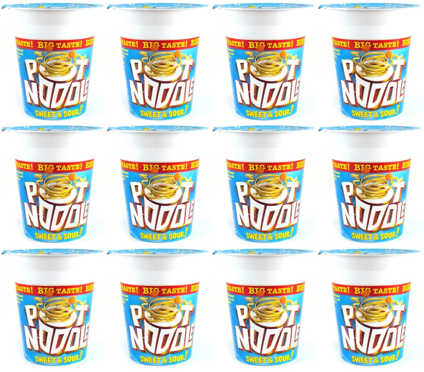 12 x Pot Noodle Instant Snack Sweet & Sour 90 G Pack Of 12