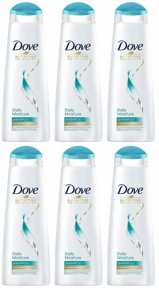 6 x Dove Nutritive Solutions Shampoo Daily Moisture 250 Ml