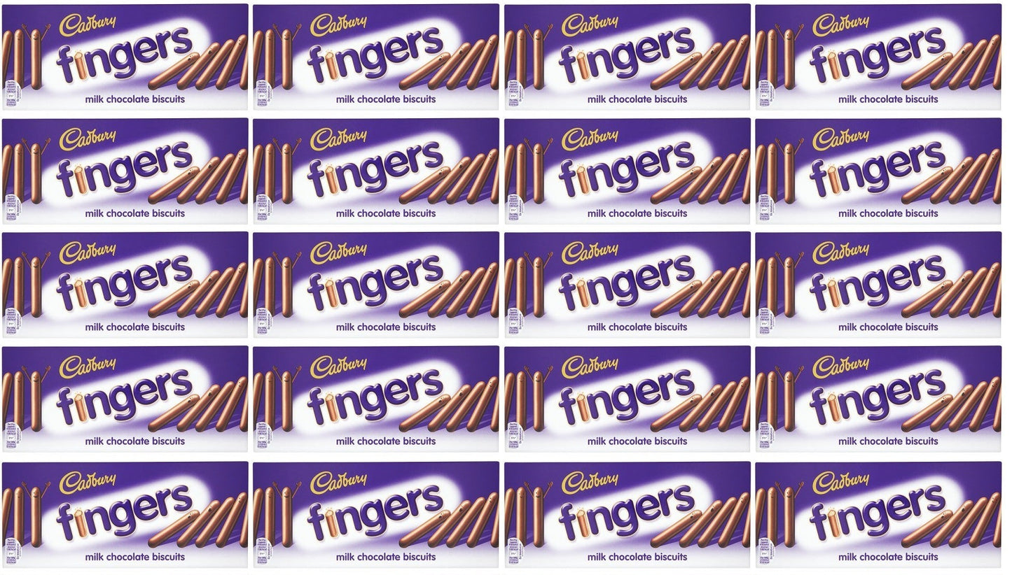20 x Cadbury Dairy Milk Fingers Milk Chocolate Biscuits 114G