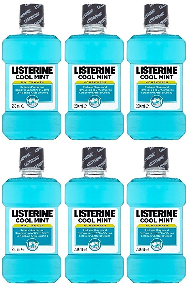 6 x Listerine Cool Mint Mouthwash 250Ml