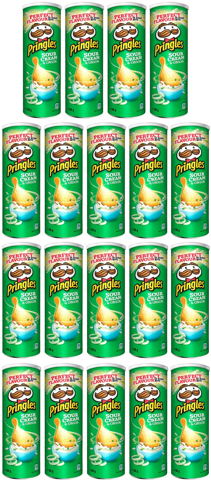 19 x Pringles Sour Cream & Onion 165G