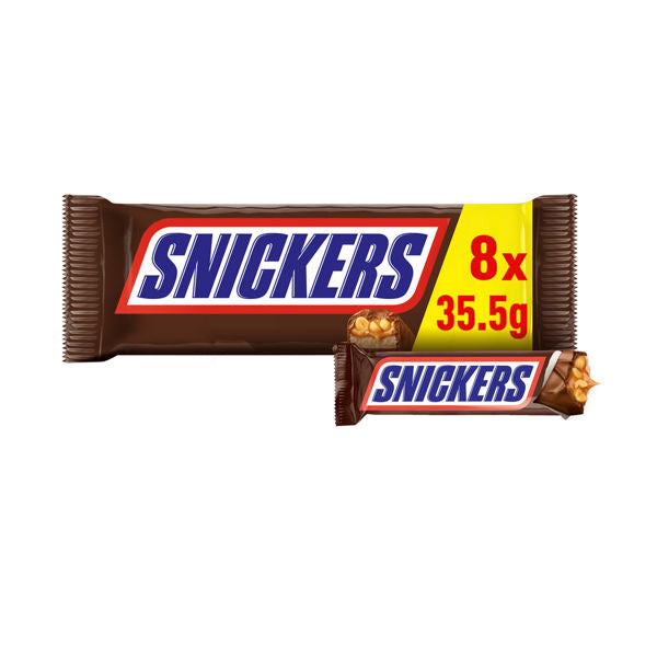 11 x Snickers Chocolate Snacksize Bar 8pk - 284GM