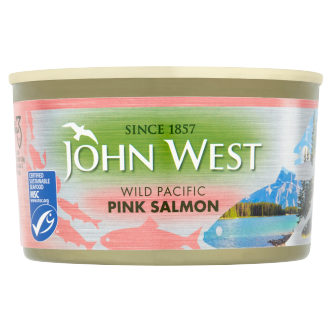 12 x John West Pink Salmon Wild Pacific - 213Gm