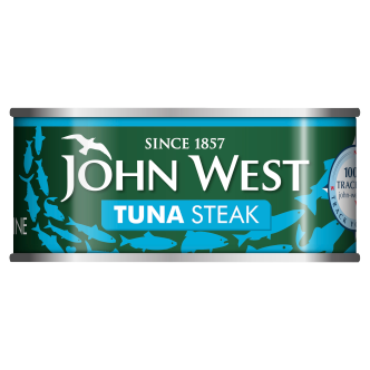 12 x John West Tuna Steak In Brine 160G