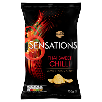 12 x Walkers Sensations Thai Sweet Chilli Crisps 150Gm