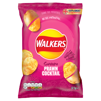 32 x Walkers Prawn Cocktail 32.5Gm